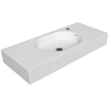 Arki 900mm Matte White Rectangular Solid Surface Basin